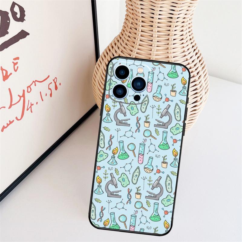 Vintage Chemistry Laboratory Phone Case For iPhone 16 Pro Max 14 13 12 11 15 17 Pro Max Mini 15 16 Plus 16e Back Cover