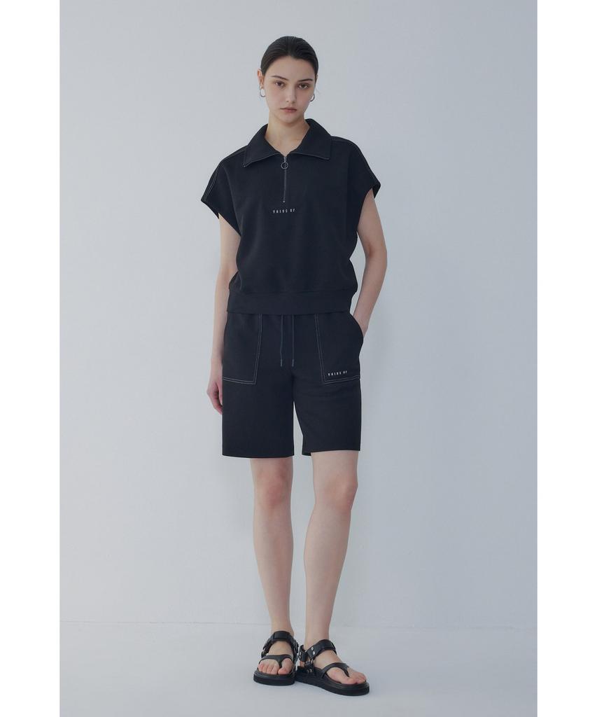 Bobeu Half Zip Jersey T-Shirt_Black 7156240007