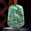 Natural A-Grade Jade Green Tiger Pendant with Genuine Sihui Jade Tiger Plate