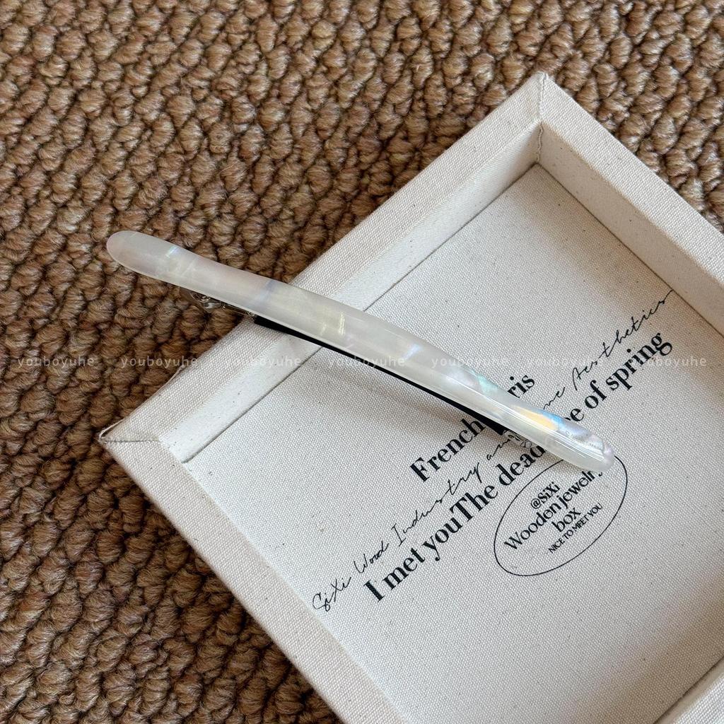 Korean Minimalist Acetate Hair Clip for Women - 2025 High-End Half Updo and Side Clip Accessory