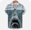 1116 Cool Cute Shark 1D Print Pattern Men's Shirt Street Casual Men's Shirt