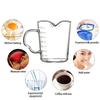 Thickened Glass Baby Feeding Cup with Scale Dual Spout Milk Mixing Cup for Formula & Coffee Transparent
