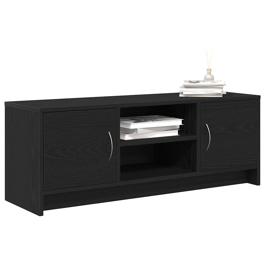 TV Cabinet in Black Oak 102 x 30 x 37.5 cm Engineered Wood