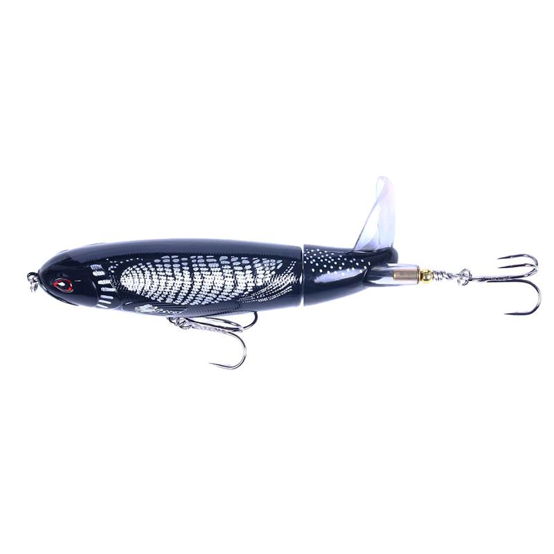 1 PZ Whopper Plopper 10cm/13g Esca da Pesca Topwater Esca Dura Artificiale Plopper Coda Morbida Rotante Attrezzatura da Pesca Esca da Pesca