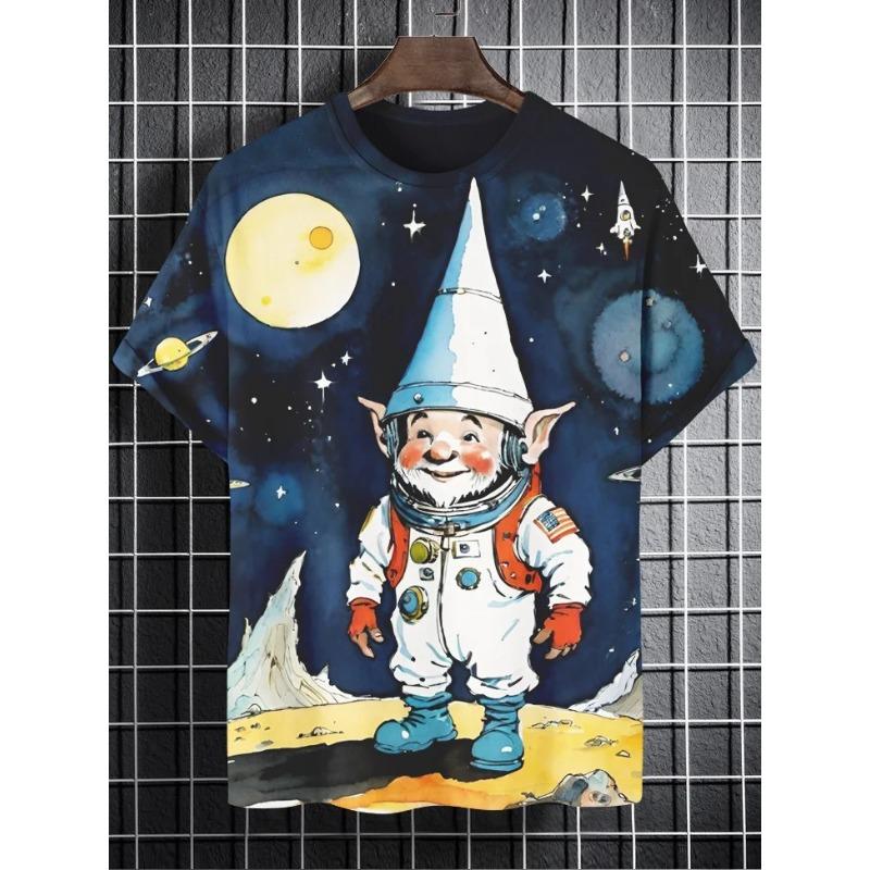 Men's Funny Animal Cat Printed T Shirt Short Sleeved Tee Tops 3D Print O-Neck Shirts Party Summer Casual Men's Clothing Apparel