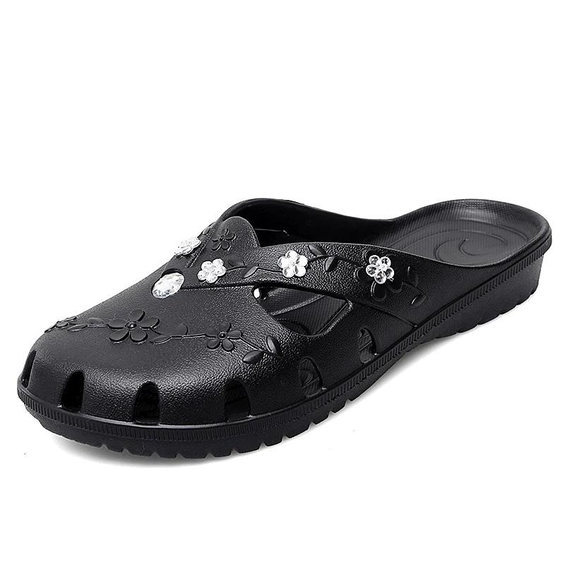 Slippers Women Breathable Outdoor Platform Women Jelly Slippers Indoor House Beach Roma Hole Shoes In Summer Zapatos De Mujer