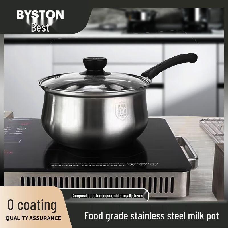 BST-102D 18cm 304 Stainless Steel Saucepan