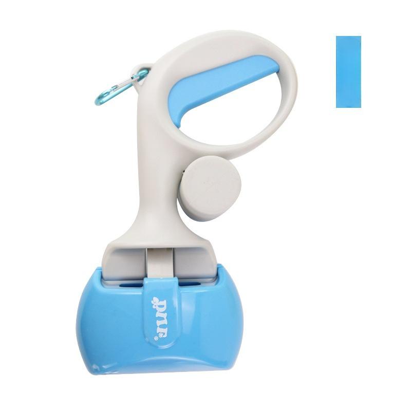 Portable Pet Pooper Scooper with Waste Bags, Outdoor Cleaning Tool, No-Touch Pet Waste Picker 12 *26cm синий