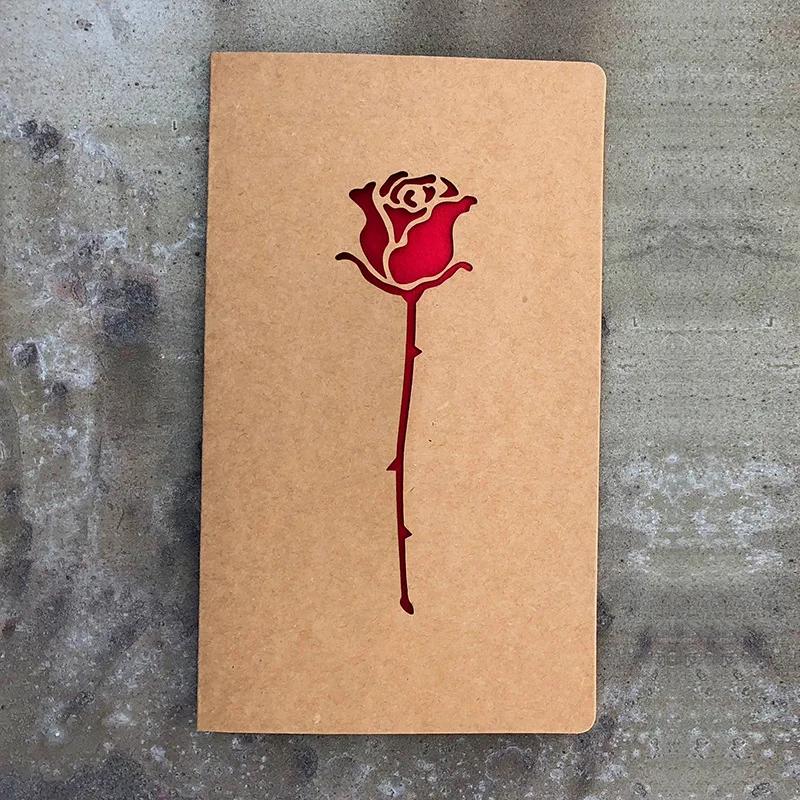 2pcs of Hollow Valentine's Day Mother's Day Greeting Card / Kraft Paper Card Holiday Cards Birthday Cards Blessing Gift Card