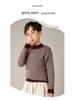 Kinder Pullover aus reiner Wolle mit Rundhalsausschnitt - Dick gestricktes warmes Oberteil für Jungen und Mädchen, Herbst/Winter Stil