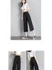 Women's Ice Silk High-Waisted Wide-Leg Pants – Summer Thin, Casual, Loose, Straight-Leg, Cool, Petite-Friendly