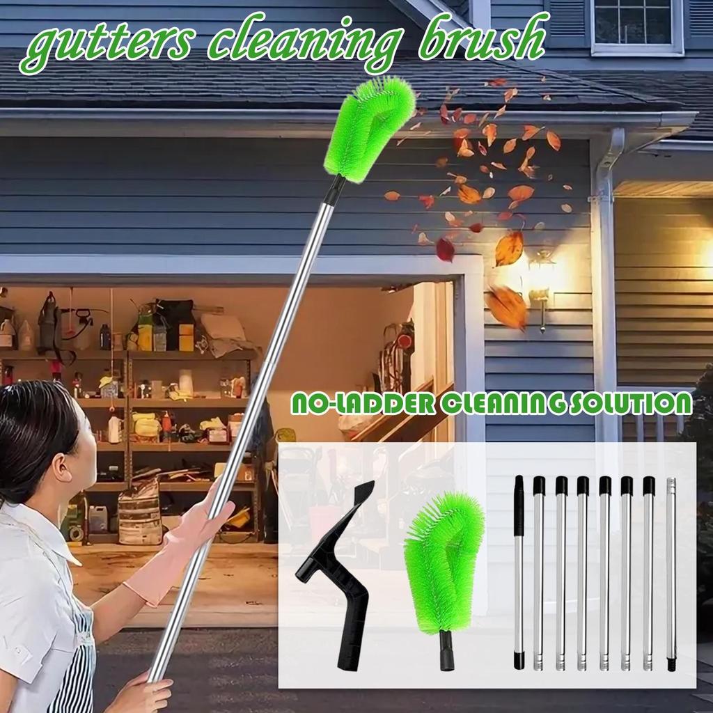 Gutter Cleaner Tool No-Climbing Ergonomic Telescopic Gutter Cleaner Tool From Ground For Branches Debris Sand Garden Farmhouse