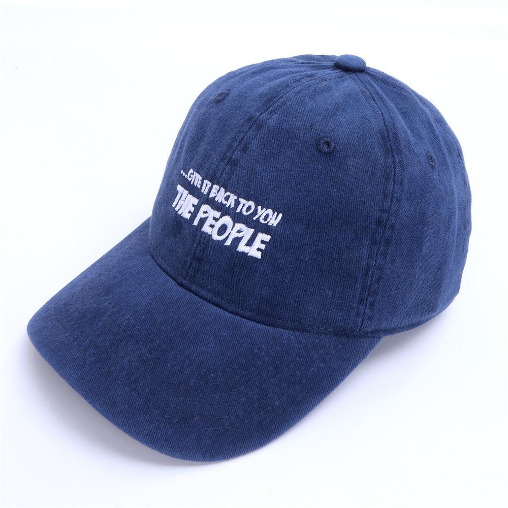 Washed Baseball Cap American Retro Letter Embroidery Soft Top Caps Outdoor Dad Hat Casual