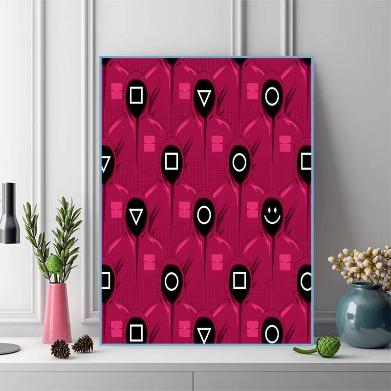 Squid Game 100% Round Full Drill 5D DIY Diamond Painting Embroidery Cross Stitch Rhinestone Décor