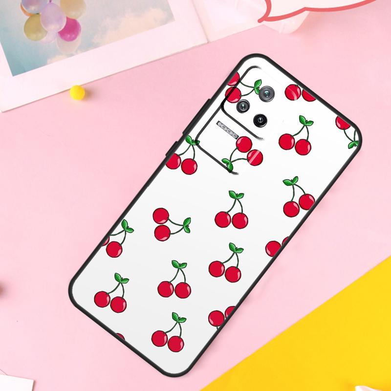 Cherry Pattern Case For Xiaomi 14 Ultra 13 11T 12T 13T Pro 12 Lite POCO X6 Pro M6 X3 X4 X5 M5s F3 F5 Cover