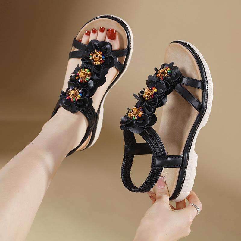 Shoes for Women Summer Fashion Women Comfortable Elastic Band Platform Wedges Sandalias De Mujer 36-41 Women Sandals