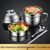 UOISO 304 Stainless Steel 2-Layer Lunch Box