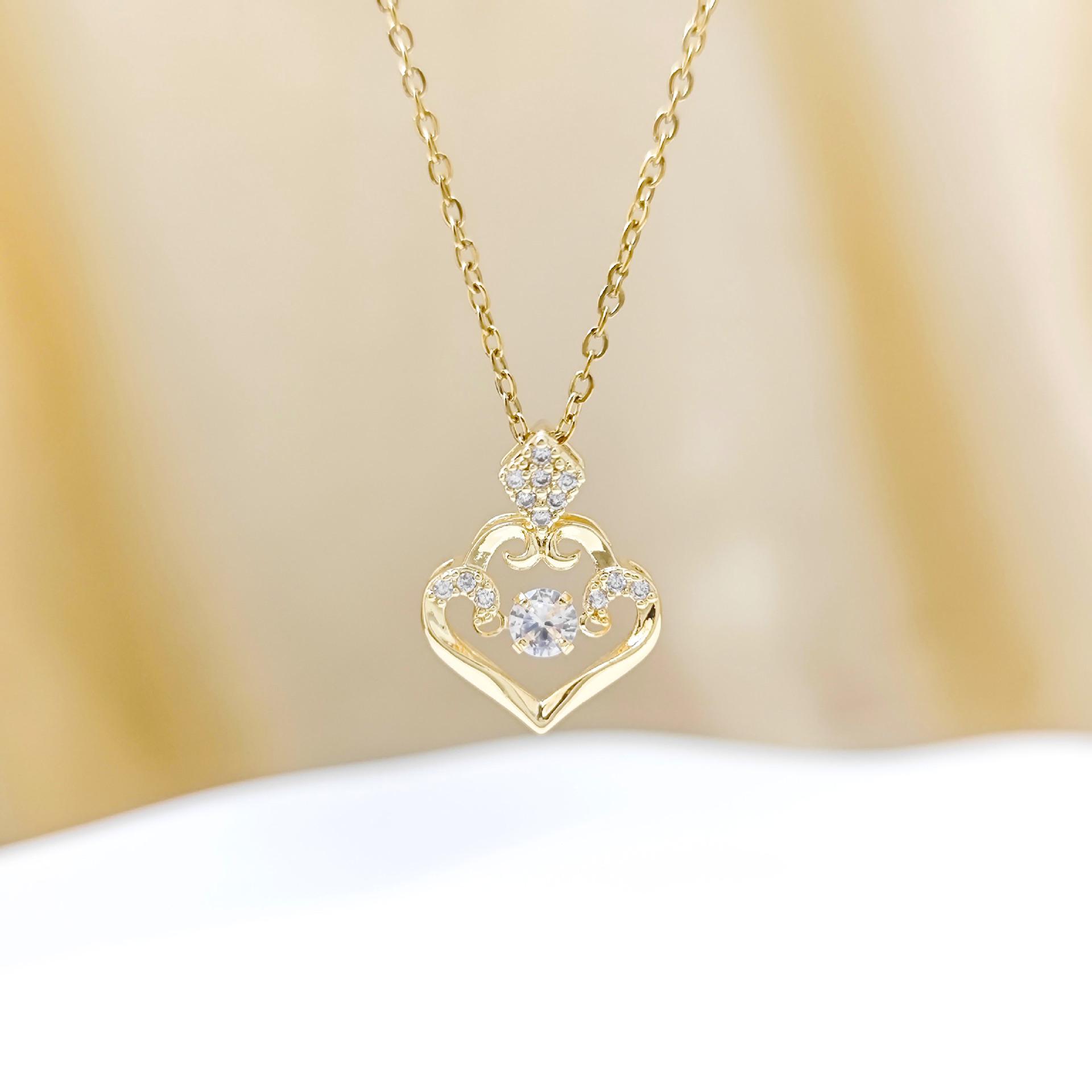 Auspicious Clouds Heart Necklace: Elegant, Versatile Pendant with Luxury Fashion Feel