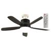 Silent Ceiling Fan with LED Lantern E27 Socket Electric Cordless Fan Modern Smart Cool Fan for Dining Room Bedroom Living Room