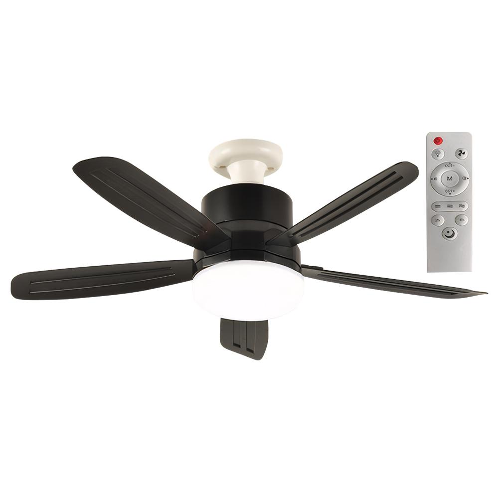 Silent Ceiling Fan with LED Lantern E27 Socket Electric Cordless Fan Modern Smart Cool Fan for Dining Room Bedroom Living Room