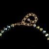 Mittelalterlich Vintage Kupferlegierung Hohes Gefühl Designer Blau Kleines Tier Frosch Voll Diamant Quaste Halskette Weiblich