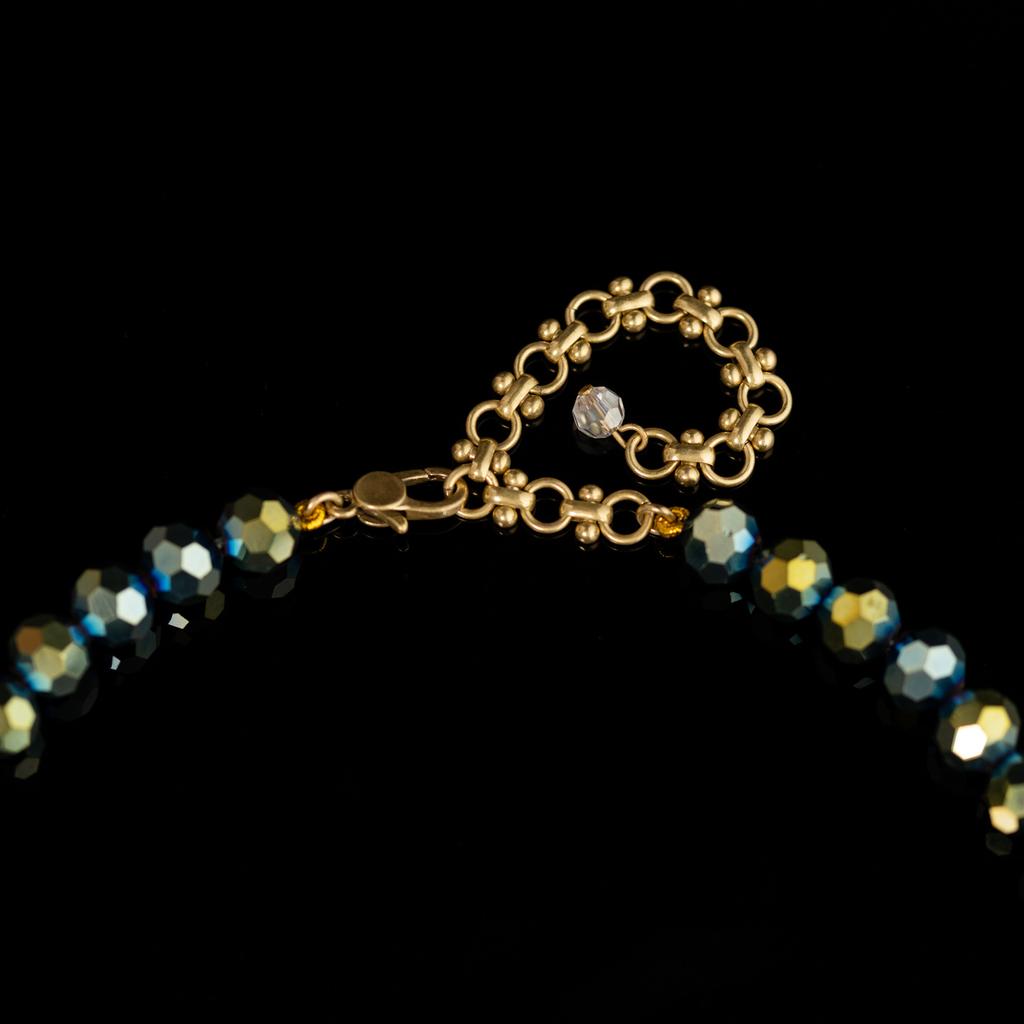 Mittelalterlich Vintage Kupferlegierung Hohes Gefühl Designer Blau Kleines Tier Frosch Voll Diamant Quaste Halskette Weiblich