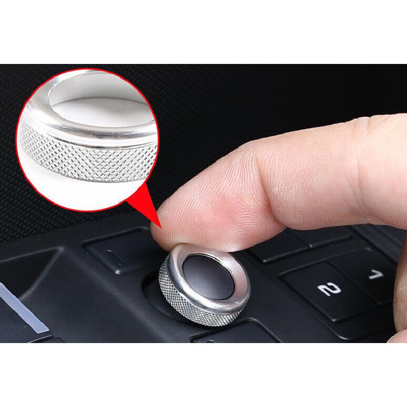 Fit For Defender 110 - Silver Aluminum Side Door Mirror Adjust Knob Ring