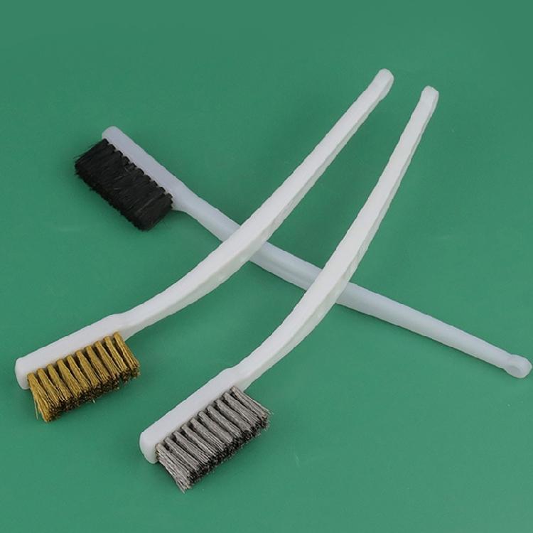Medium Hard Bristle Brush Ergonomic Handle Not Slip Handle Brush for Gentle Polishing & Maintenance of Collectible Items