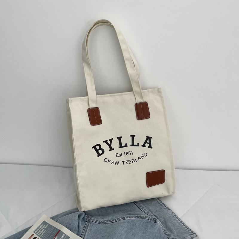 Шикарная минималистичная женская холщовая сумка-тоут, модная сумка на молнии с принтом в виде букв