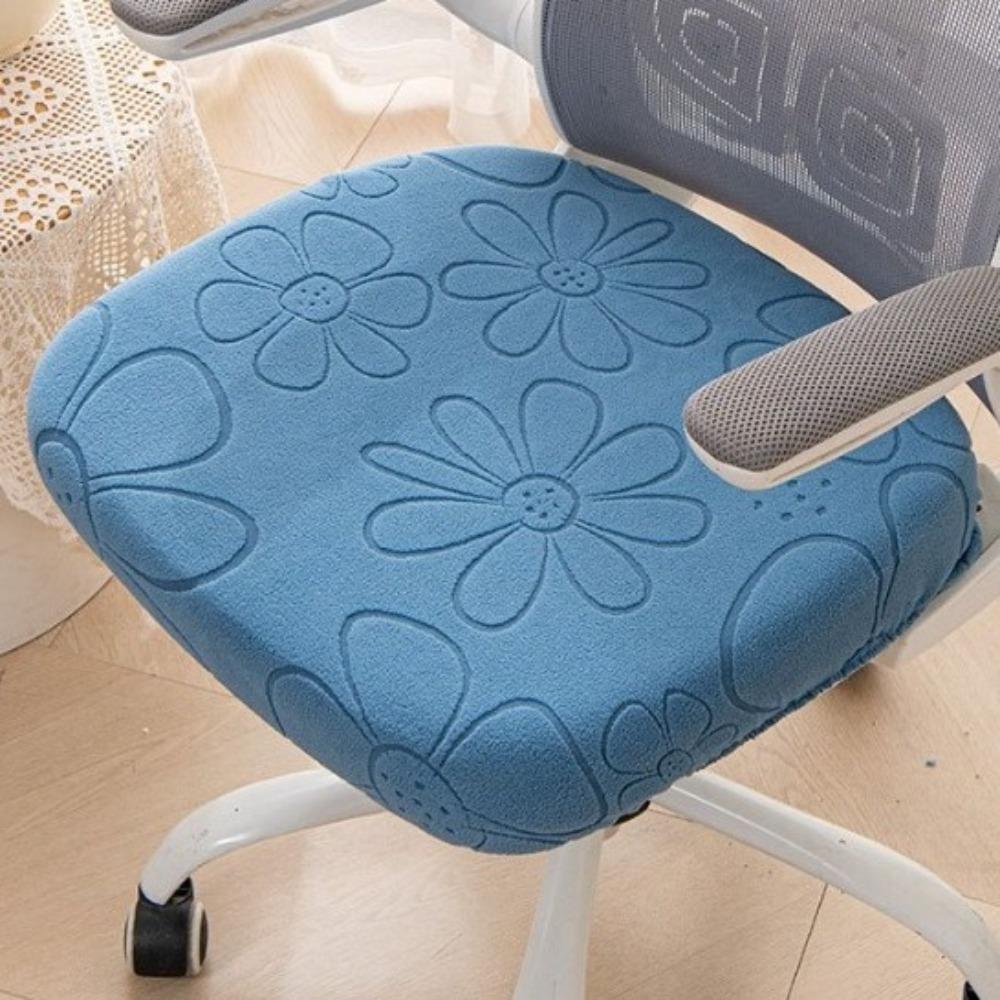 Thickened Jacquard Office Chair Cover Elastic Dining Chair Cover Soft Chair Protector Office
