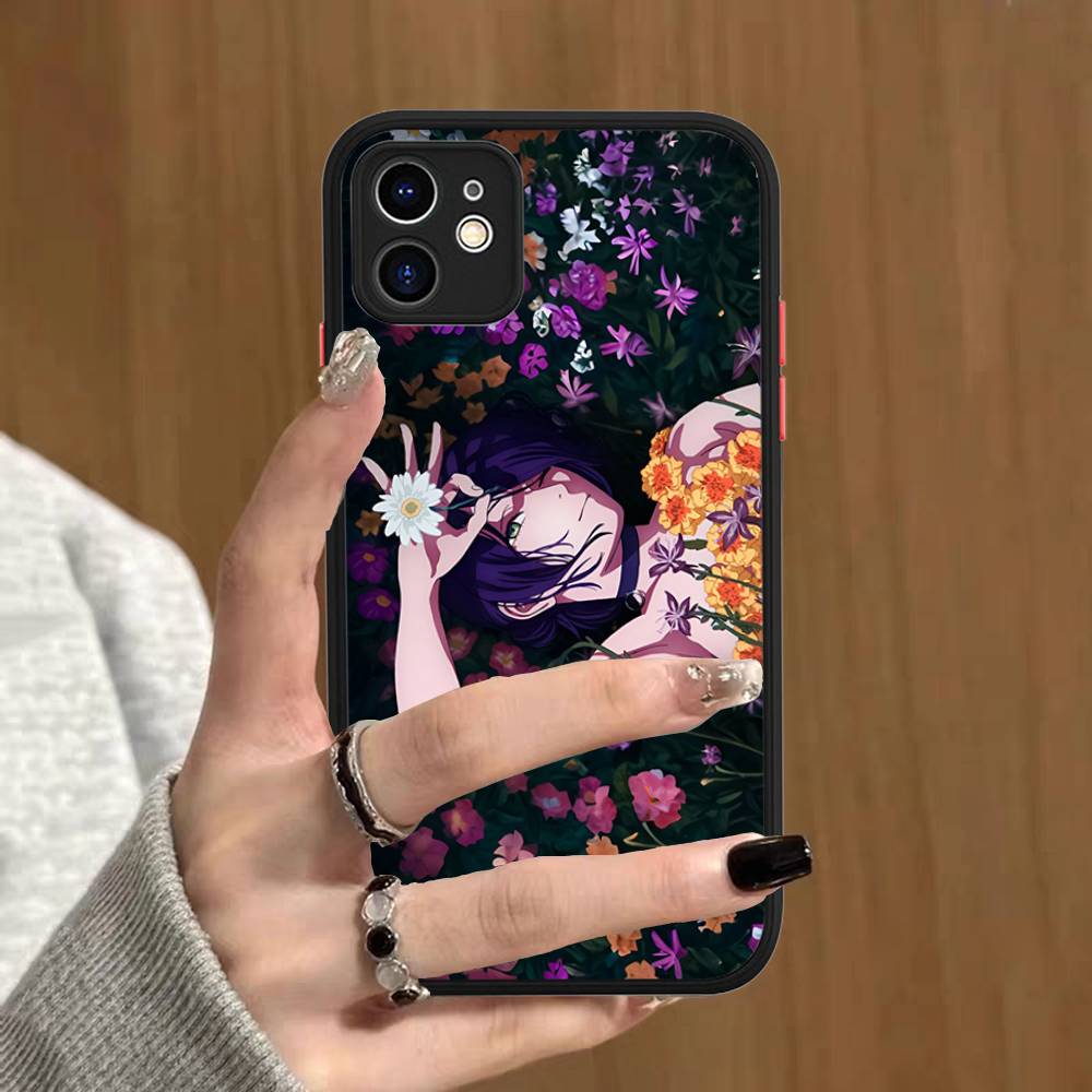 Anime C-Chainsaw Man For IPhone 16 15 14 Plus 13 12 11 Pro Max X XS MAX Translucent Matte Shockproof Cover