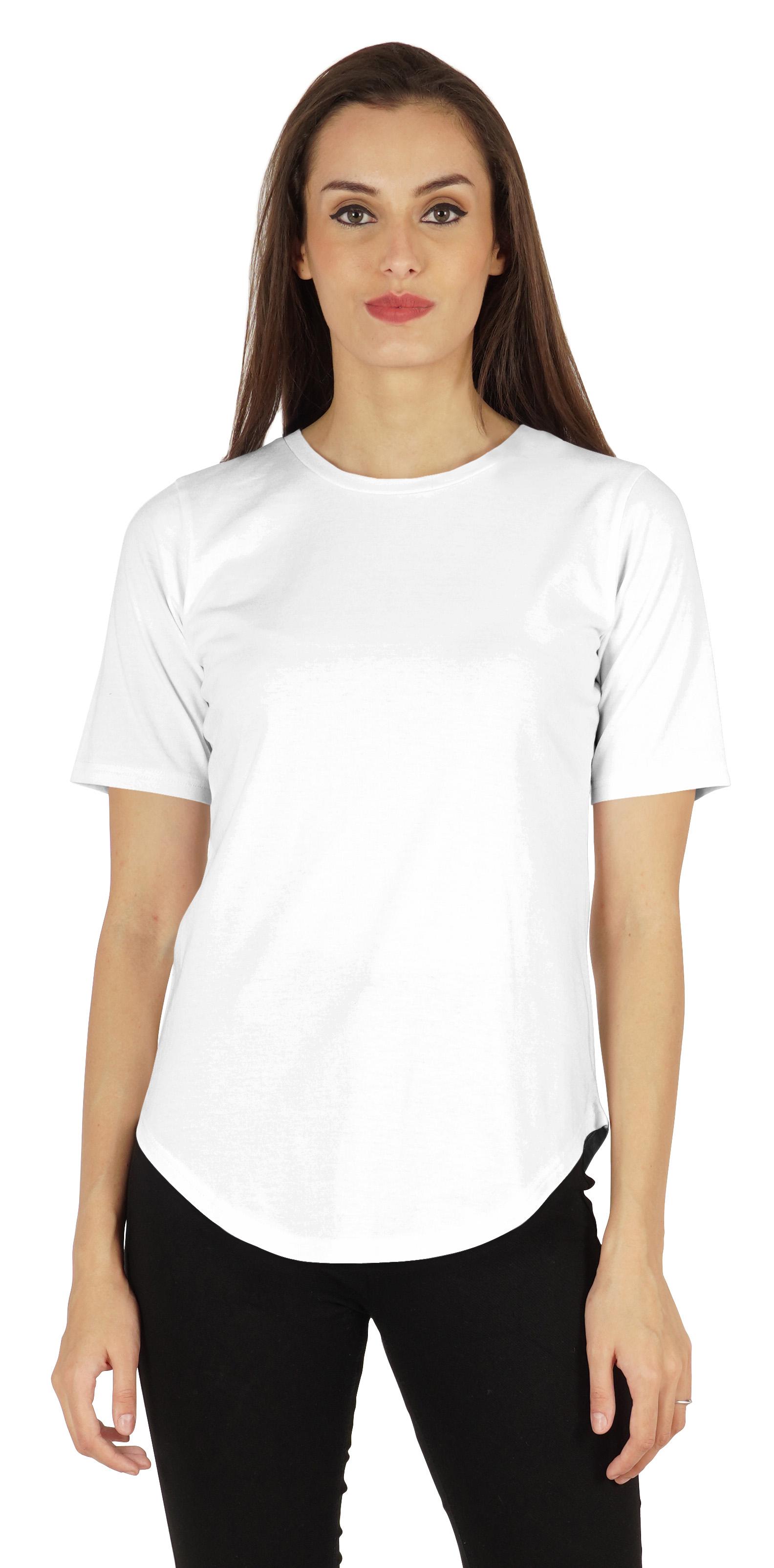 

Inkmeso Regular Fit Solid Round Neck Top For Women s Casual Short Sleeves Soft Tee XXL білий