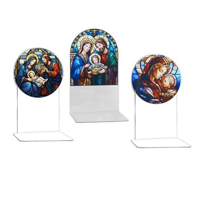 Acrylic Sign Candle Holder Prayer Candlestick Holder Tea Light Candle Holder for Christmas Celebration Baby Shower Decoration