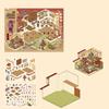 3D Landscape Sticker Chinese Style Leisure Elegant Architecture Series Vintage Scrapbook DIY Handbook Decoration For Notebook