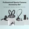 Sports Camera Accessory Set Chest Strap Mount + Head Strap + Neck Holder + Phone Holder for Cycle Hiking Boating Travel