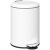 Trash Can 20L, with Pedal, Inner Bucket, Fingerprint-Proof, Quiet Closing, Cream White