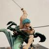 One Piece 21cm Roronoa Zoro Anime Actionfigur - Dreiklingen GK Sa-Maximum Manga Statue Modell für Sammlung und Spielzeug