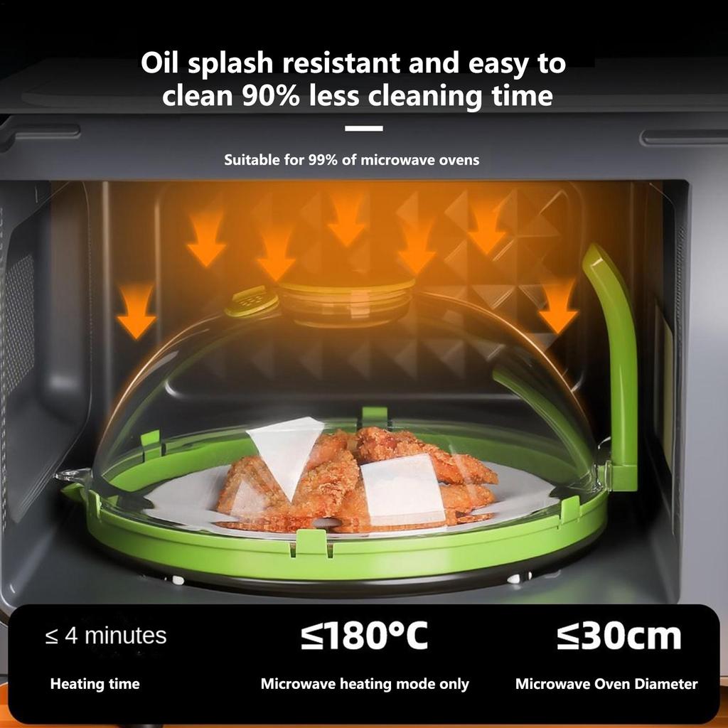 Microwave Food Cover Vented Heat-Resistant Splash Guard Microwave Plate Cover for Food Reheating Cooking Kitchen Home Office