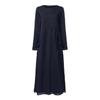 LYRIA New Autumn and Winter Loose Long Skirt Plus Velvet Sweatshirt Casual Dress Women Fashion Solid O Neck Long Sleeve Holiday Dress 5XL
