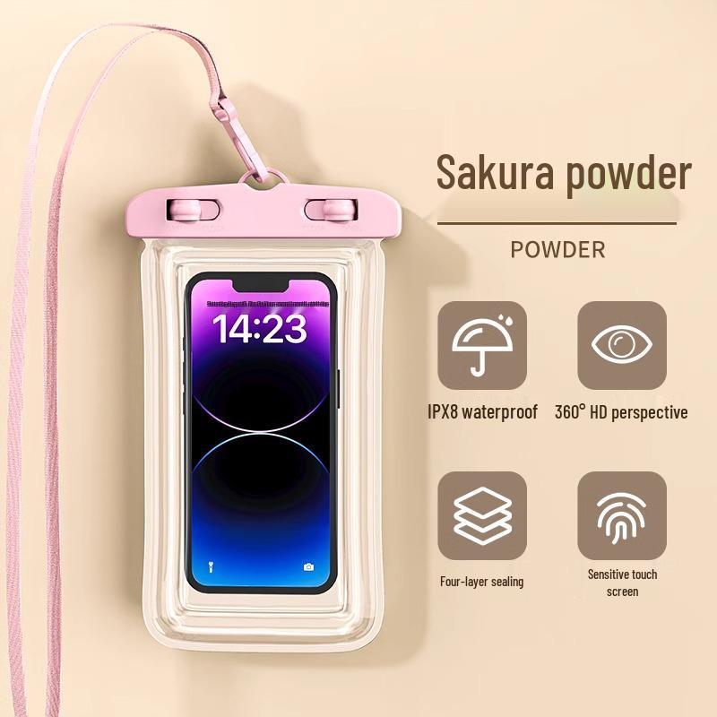 Waterproof Phone Pouch with Touch Screen & Neck Strap for Swimming, Rafting, and Rain - Take Pictures Underwater
