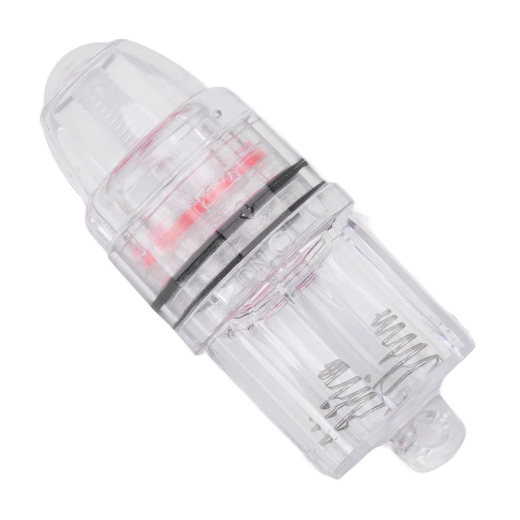 Deep Drop Fishing Light Transparent Plastic AA Battery Powered LED Fishing Light for Trolling Sea Freshwater Red