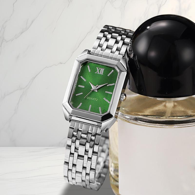 Chain Type Square Watch, Schoolgirl Style, Niche, Retro, Simple, Light Luxury, High-End Sense Steel Strap Watch, Ladies