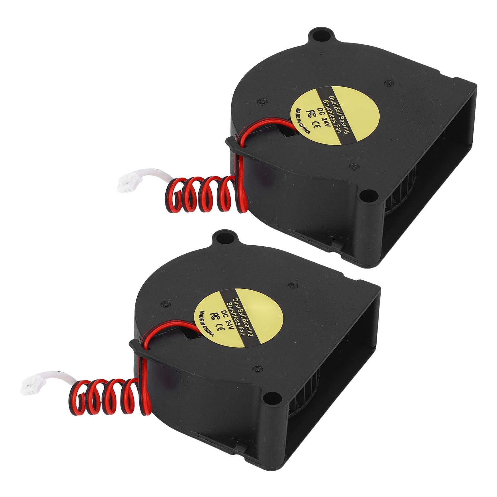 

2 шт. 24 В охлаждающие вентиляторы 5020 двойной шарикоподшипниковый радиаторный вентилятор для 3D-принтера SV08 10000 об/мин высокая скорость