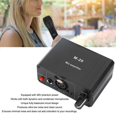 Professioneller Mikrofonvorverstärker 48V Phantomspeisung XLR Symmetrischer Kreislauf für Dynamische/Kondensatormikrofone Hoher Gain Rauscharmes Verstärkermodul
