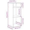 White Bookshelf 34 x 31 x 80 cm Particleboard