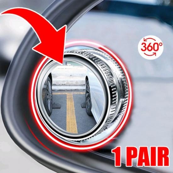 2Pcs Blind Spot Mirrors Adjustable Round Glass Convex Car Rear View Side Mirror
