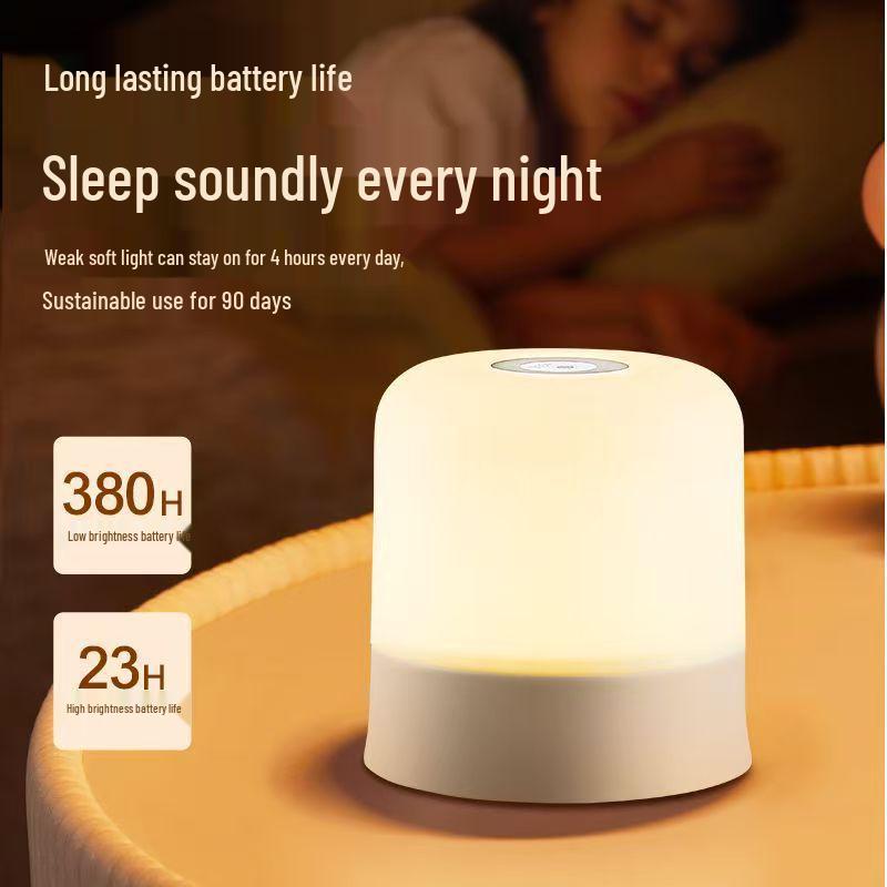 Rechargeable Touch Night Light - Baby Feeding & Eye-Friendly Bedside Lamp