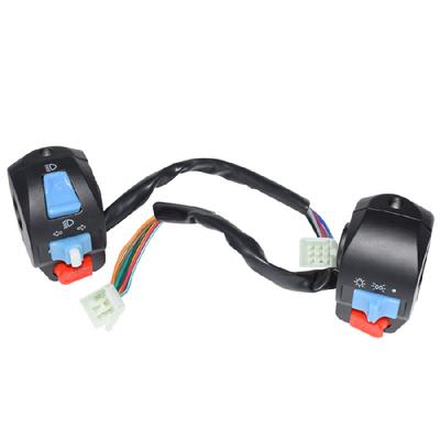1 Pair 7/8" Motorcycle Bikes Handlebar Controller Switch For Horn Electric Start