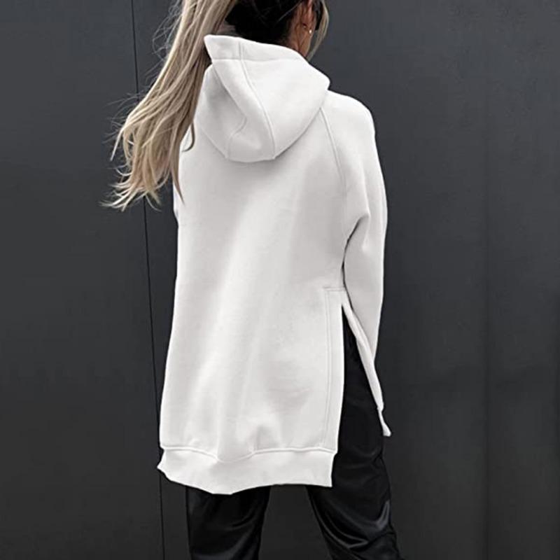 YYFS Damen-Kapuzenpullover und Sweatshirts mit modischem, lässigem, einfarbigem Druck und langen Ärmeln