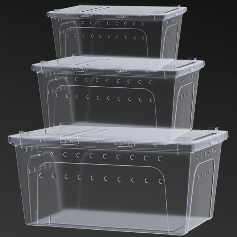 Snake Reptile Breeding Box Clear Plastic Terrarium with Ventilated Design Perfect for Home Setup